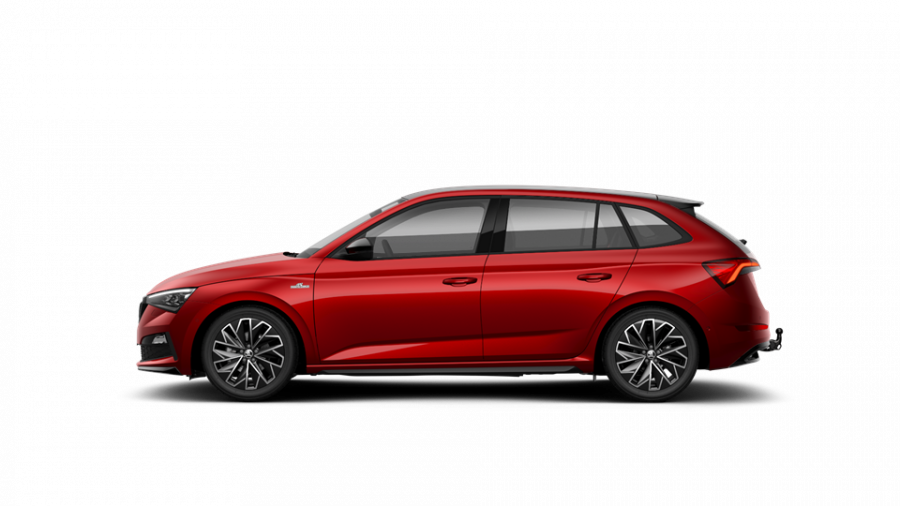 Škoda Scala, 1,5 TSI 110 kW 6-stup. mech., barva červená