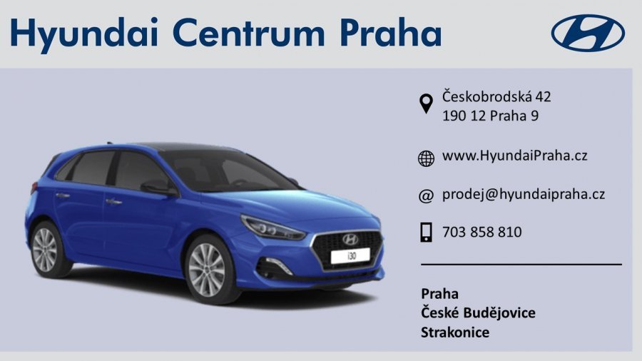 Hyundai i30, 1,4i 73 kW (95 NAT) 6 st. man, barva modrá