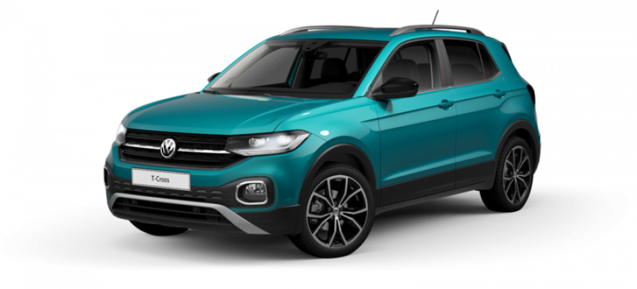 Volkswagen T-Cross, Style 1.0 TSI 85 kW 7DSG, barva tyrkysová