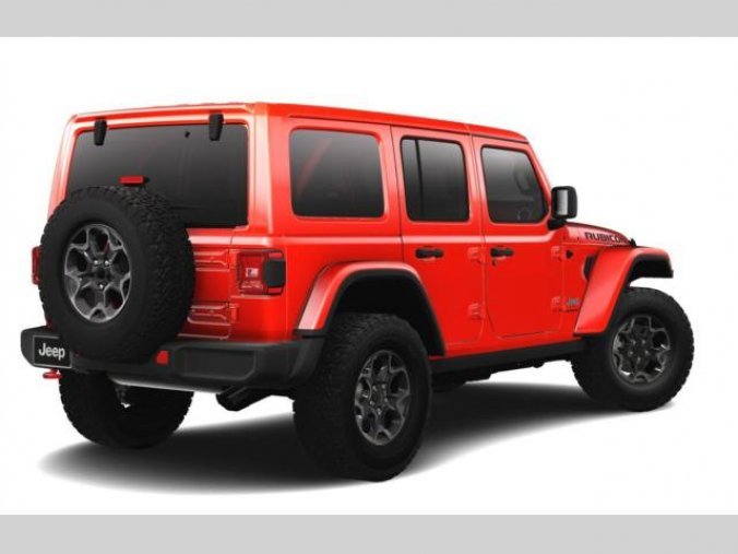 Jeep Wrangler, 2,0T 270 PS Rubicon Unlimited, barva červená