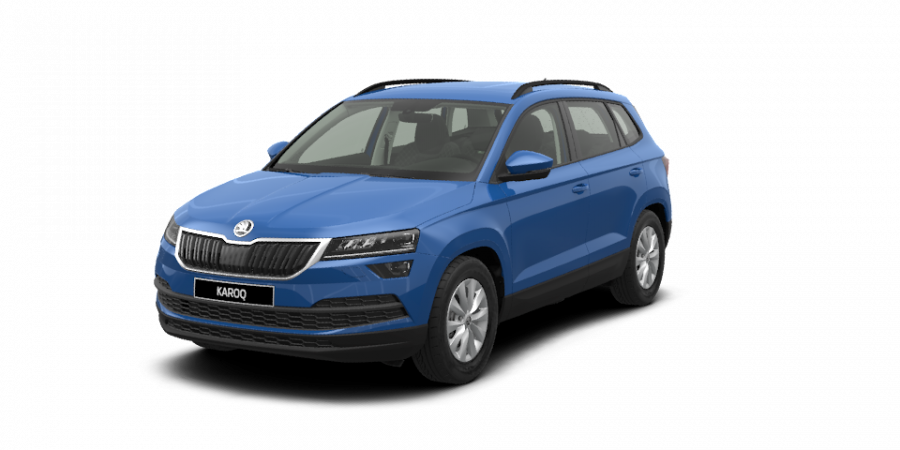 Škoda Karoq, 1,5 TSI 110 kW 6-stup. mech., barva modrá