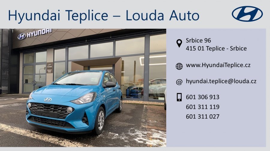 Hyundai i10, 1,0i 49 kW (95 NAT) 5 st. man, barva modrá