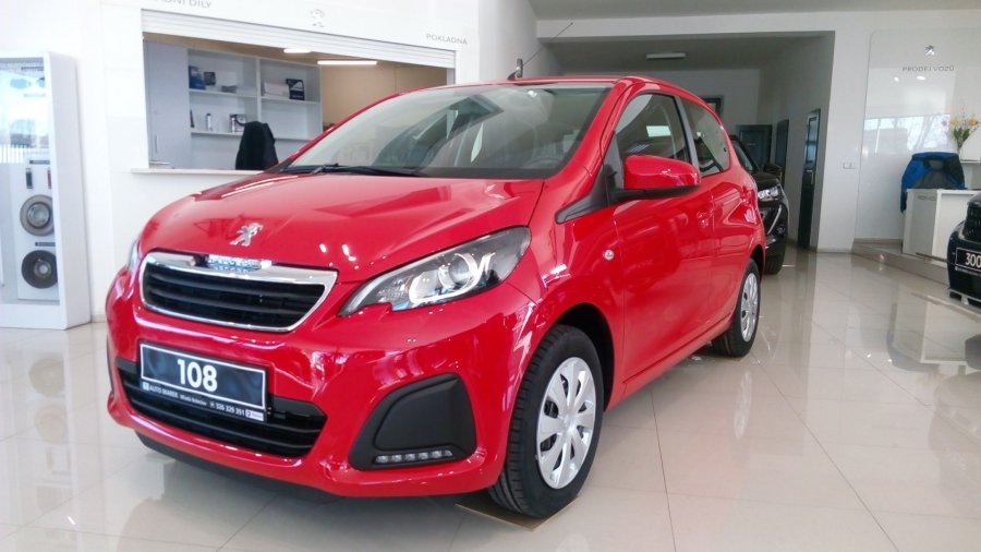 Peugeot 108, ACTIVE 1.0 VTi 72 S&S MAN 5 PARK. KAMERA, barva červená