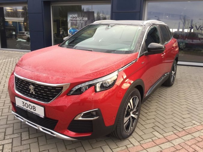 Peugeot 3008, 2.0 BlueHDI GT- LINE 180K EAT8, barva červená