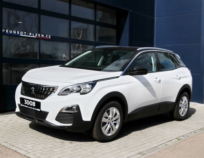 Peugeot 3008, Active 1.5 BlueHDI 130 EAT8 černá střecha, barva bílá