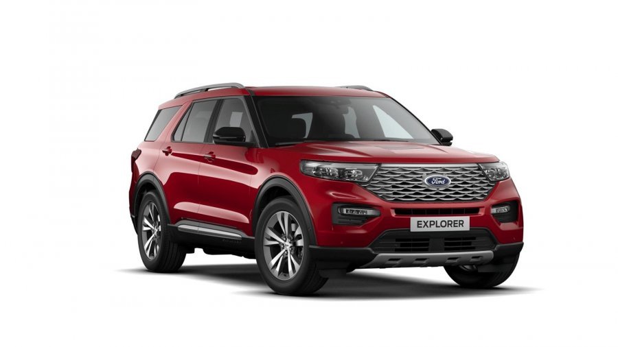 Ford Explorer, Platinum, 5dveřová, 3.0 EcoBoost 336 kW/457 k, 10st. automatická, 4WD, barva červená