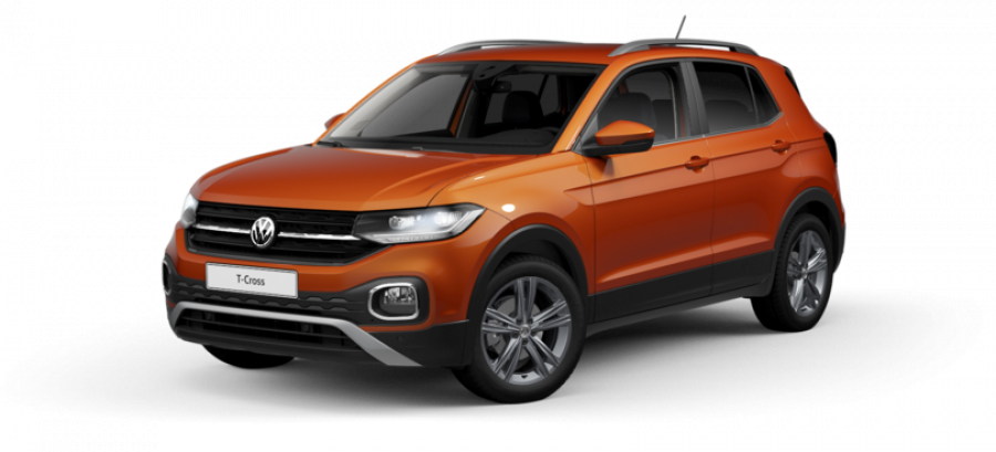 Volkswagen T-Cross, Style 1.0 TSI 85 kW 6G, barva oranžová