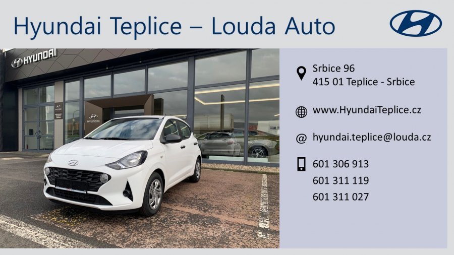 Hyundai i10, 1,0i 49 kW (95 NAT) 5 st. man, barva bílá