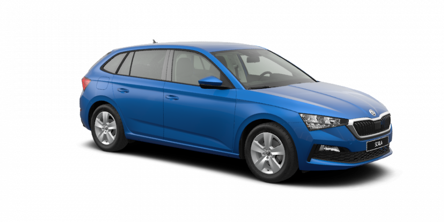 Škoda Scala, 1,0 TSI 85 kW 6-stup. mech., barva modrá