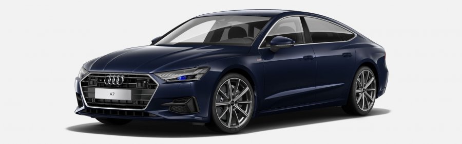 Audi A7, A7 55 TFSI quattro, barva modrá