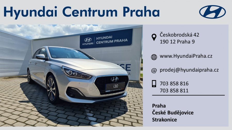 Hyundai i30, 1,4 T-GDI 103 kW (95 NAT) 7 st. DCT, barva stříbrná