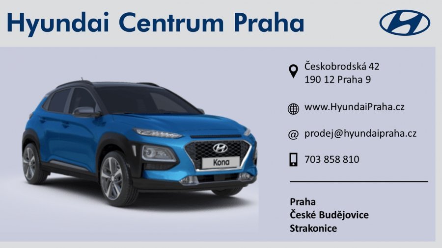 Hyundai Kona, 1,0 T-GDI 88 kW (95 NAT) 6 st. man, barva modrá