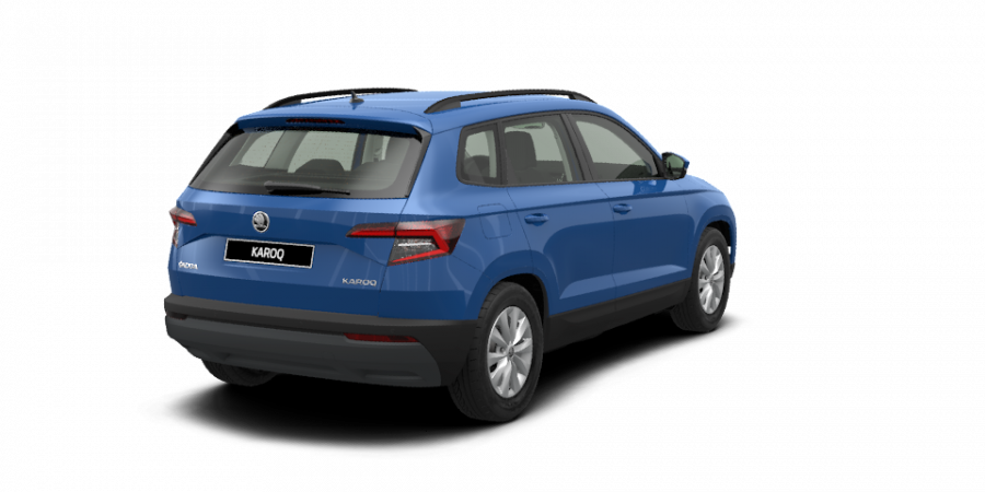 Škoda Karoq, 1,5 TSI 110 kW 6-stup. mech., barva modrá