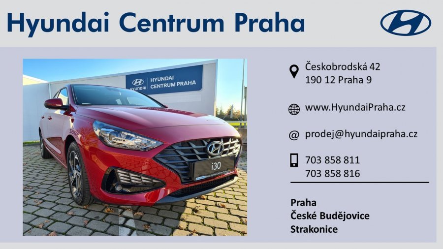 Hyundai i30, 1,0 T-GDI 88 kW (95 NAT) 7 st. DCT, barva červená