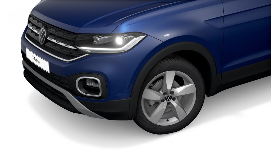 Volkswagen T-Cross, T-Cross Style 1,0 TSI 81 kW 6G, barva modrá