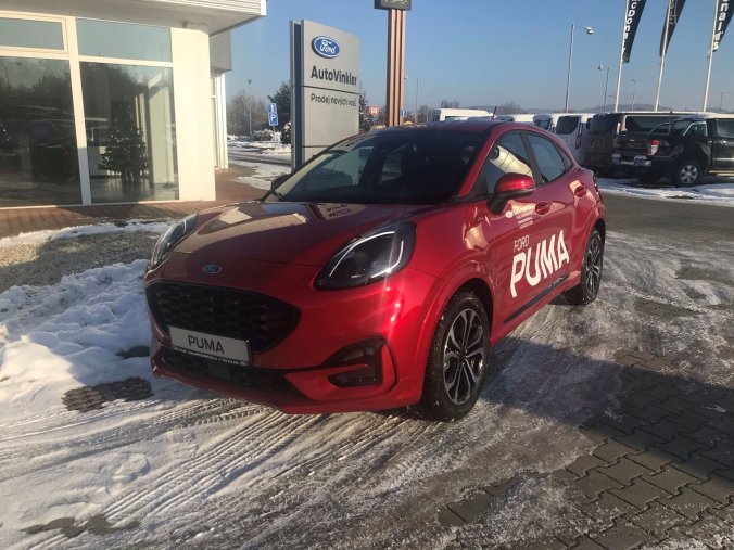 Ford Puma, ST-Line, 5dveřová, 1.0 EcoBoost 92 kW/125 k, 7st. automatická, barva červená