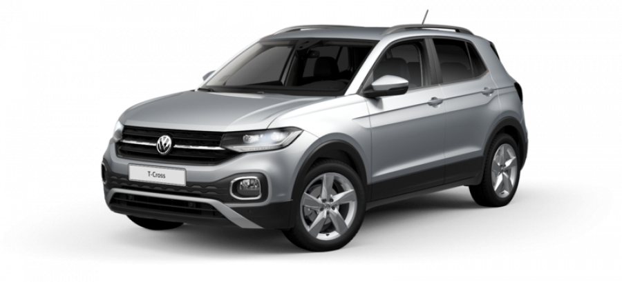 Volkswagen T-Cross, Style 1.6 TDI 70 kW 7DSG, barva stříbrná