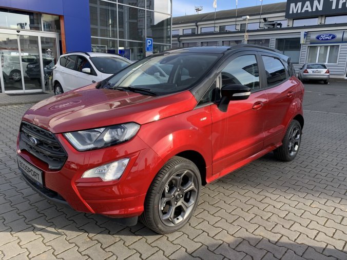 Ford EcoSport, ST-Line, 5dveřová, 1.0 EcoBoost 92 kW/125 k, 6st. manuální, barva červená