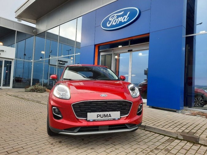 Ford Puma, Titanium, 5dveřová, 1.0 EcoBoost (mHEV) 92 kW/125 k, 6st. manuální, barva červená