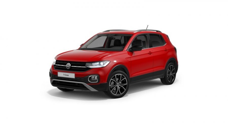 Volkswagen T-Cross, Style 1,0 TSI 85 kW 6G, barva červená