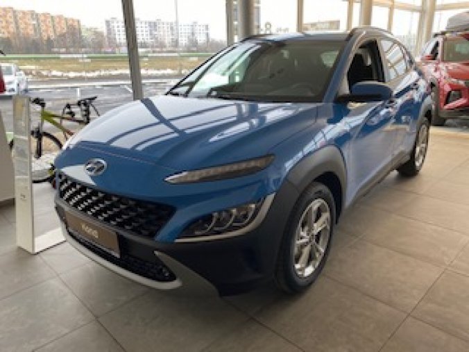 Hyundai Kona, 1,0 T-GDI 88 kW (95 NAT) 6 st. man, barva modrá