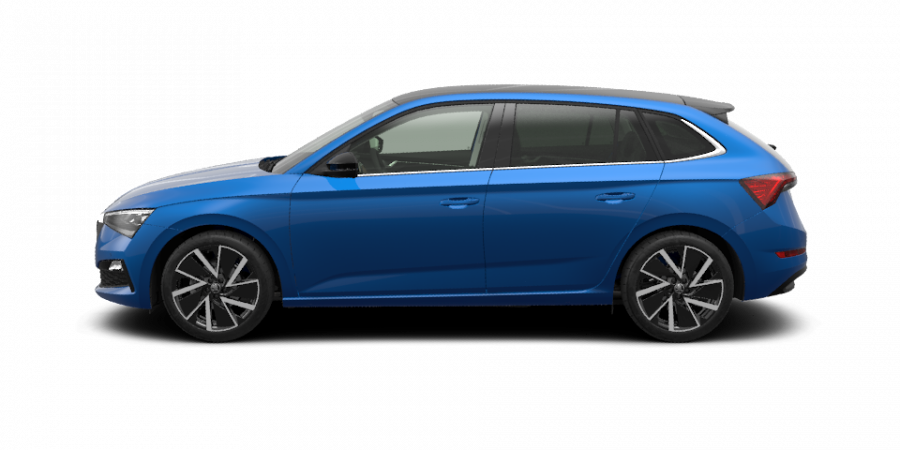 Škoda Scala, 1,5 TSI 110 kW 6-stup. mech., barva modrá