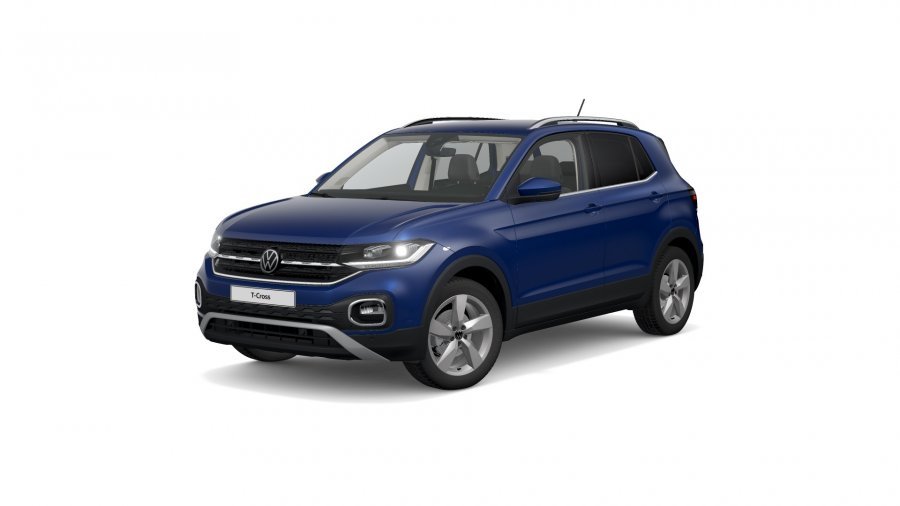 Volkswagen T-Cross, T-Cross Style 1,0 TSI 81 kW 6G, barva modrá