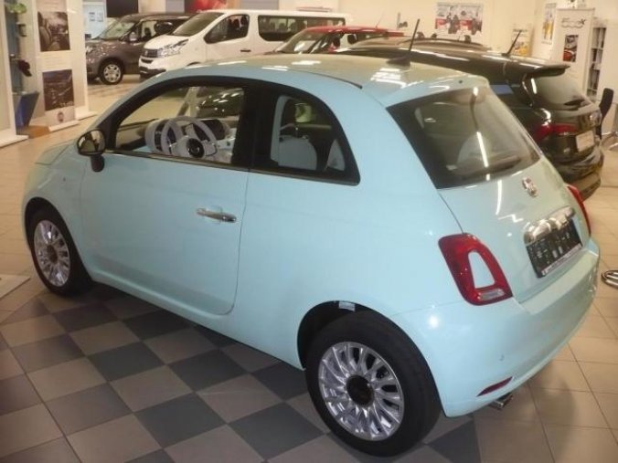 Fiat 500, 1.2 69k Lounge AT5, barva zelená