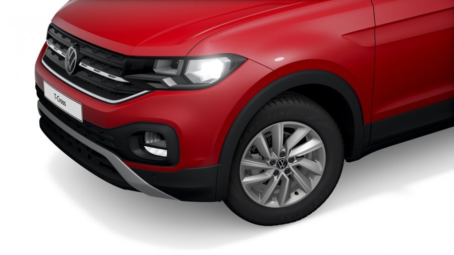 Volkswagen T-Cross, T-Cross Life 1,0 TSI 81 kW 6G, barva červená