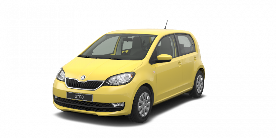 Škoda Citigo, 1,0 MPI 55 kW 5-stup. ASG, barva žlutá