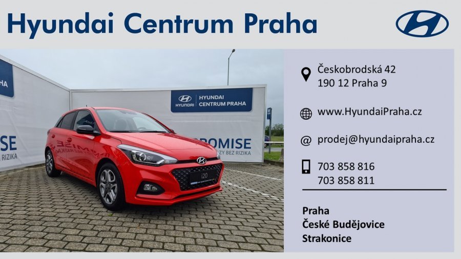 Hyundai i20, 1,25i 55 kW (95 NAT) 5 st. man, barva červená