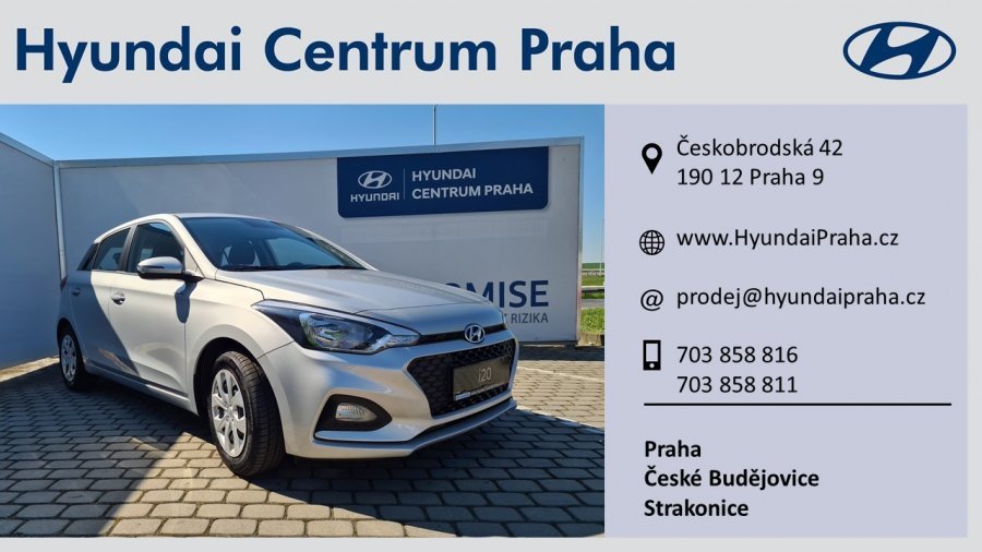 Hyundai i20, 1,25i 55 kW (95 NAT) 5 st. man, barva stříbrná