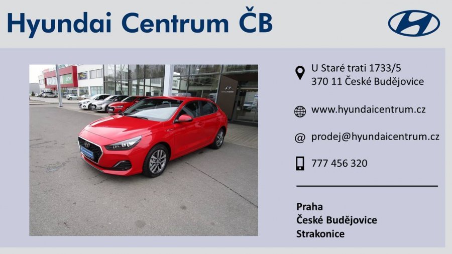 Hyundai i30, 1,4 T-GDI 103 kW (95 NAT) 7 st. DCT, barva červená