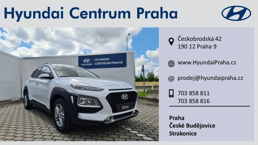 Hyundai Kona, 1,0 T-GDI 88 kW (95 NAT) 6 st. man, barva bílá