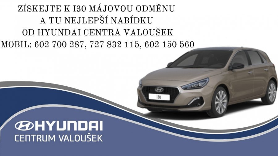 Hyundai i30, 1,4i 73 kW (95 NAT) 6 st. man, barva bílá