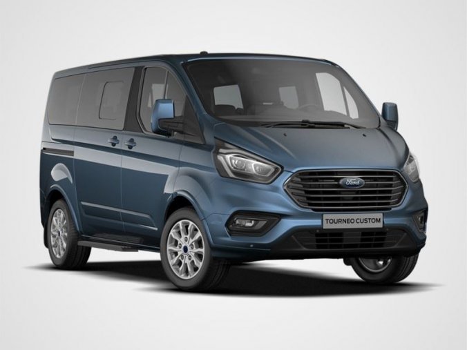 Ford Tourneo Custom, 2,0 EcoBlue (mHEV), barva modrá