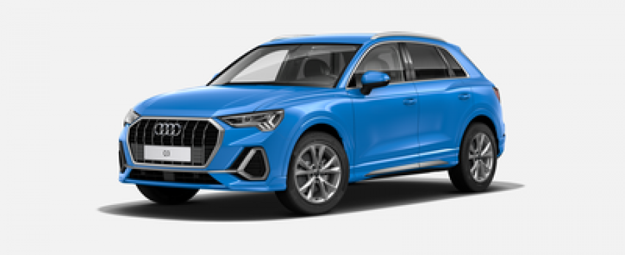 Audi Q3, S line 35 TFSI 110 kW, barva modrá