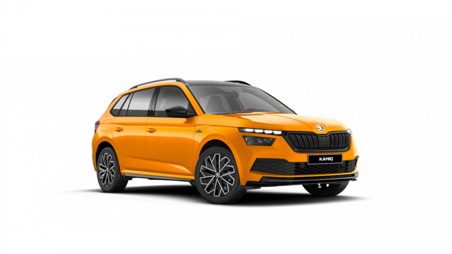 Škoda Kamiq, 1,0 TSI 81 KW 6-stup. mech., barva oranžová