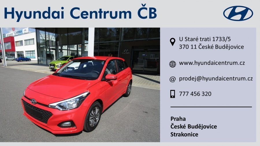 Hyundai i20, 1,25i 55 kW (95 NAT) 5 st. man, barva červená