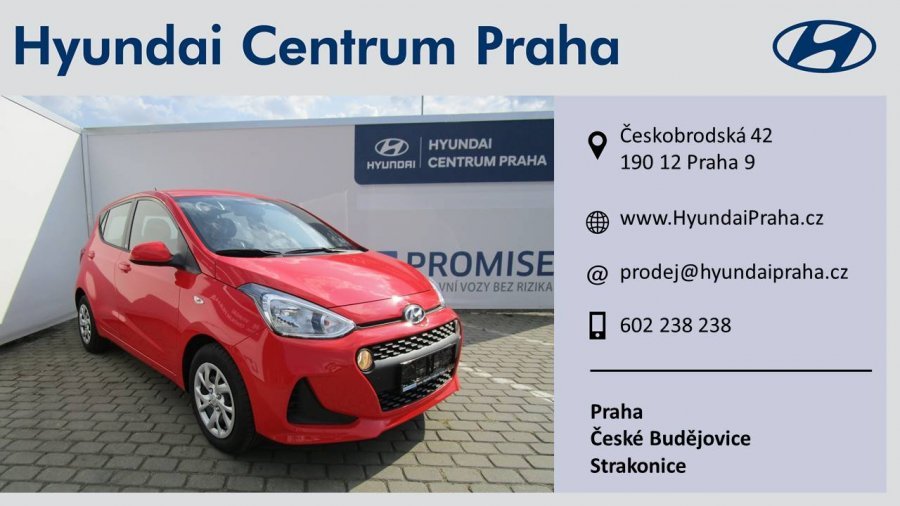 Hyundai i10, 1,0i 48 kW (95 NAT) 5 st. man, barva červená