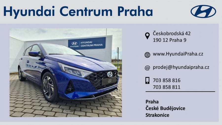 Hyundai i20, 1,0 T-GDI 74 kW (95 NAT) 7 st. DCT, barva modrá