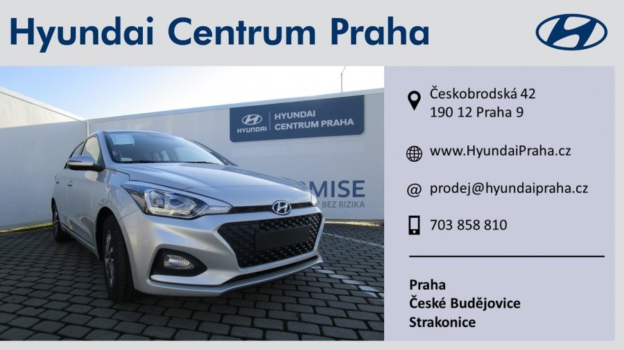 Hyundai i20, 1,25i 55 kW (95 NAT) 5 st. man, barva stříbrná