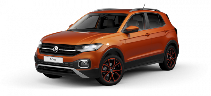 Volkswagen T-Cross, Style 1.0 TSI 85 kW 6G, barva oranžová