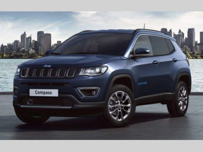 Jeep Compass, Limited 1.3 Turbo GSE 150k FWD, barva modrá