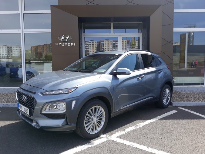 Hyundai Kona, 1,0 T-GDI 88 kW (95 NAT) 6 st. man, barva stříbrná