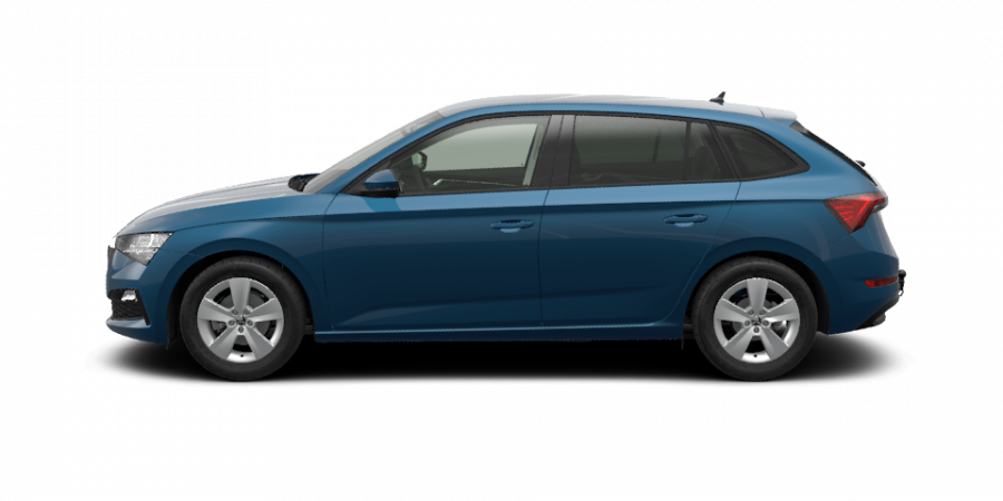 Škoda Scala, 1,5 TSI 110 kW 6-stup. mech., barva modrá