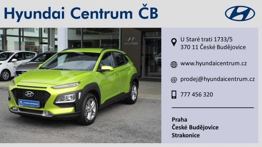 Hyundai Kona, 1,0 T-GDI 88 kW (95 NAT) 6 st. man, barva žlutá