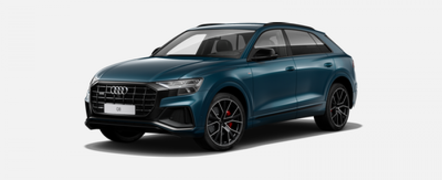 Audi Q8, 50 TDI 210 kW quattro, barva modrá