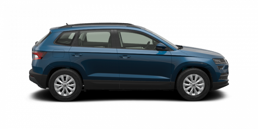 Škoda Karoq, 1,5 TSI 110 kW 6-stup. mech., barva modrá