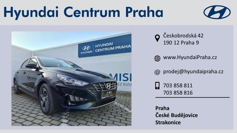 Hyundai i30, 1,0 T-GDI 88 kW (95 NAT) 6 st. man, barva černá